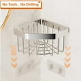 thumbnail image 2 of DODAMOUR Sponge Holder for Kitchen Sink Corner, Stainless Steel Sink Caddy Organizer, Dish Cloth Hanger Sponge Holder for Bathroom, 2 of 8
