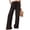 Bronze women wide leg pants with pockets a1, variant on Cagogo Women Wide Leg Elastic Waist Flowy Pants with Pockets Casual Loose Long Trousers Vacation Beach Lounge Travel Summer Clothes, Dark Gray XL