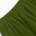 thumbnail image 5 of Women's A-Line Midi Skirts Casual Elastic High Waist Flowy Swing Pleated Beach Boho Long Skirt with Pocket Army Green S, 5 of 8