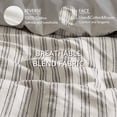 thumbnail image 2 of Premium King Bedding Sets LinenCotton Blend Sophisticated Striped Design for YearRound Comfort, 2 of 11