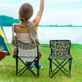 thumbnail image 5 of Folding Chair Camping Chair For Camping Picnicking Outdoor Beach and Travel Leopard Print with Pink Accents, 5 of 8