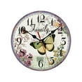 thumbnail image 2 of Xihbxyly Reloj de Pared de Madera, Diseño de Estilo Europeo, Movimiento de Cuarzo Silencioso, Manecillas Metálicas Grandes, Números Digitales Fáciles de Leer, Ideal para Sala de Estar, Dormitorio, Of, 2 of 4