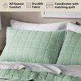 thumbnail image 2 of Mainstays Crinkle Pillow Sham, King, Light Green, 1 Pack, 2 of 8