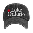 thumbnail image 3 of Lake Ontario Baseball Hat Unisex Adjustable Dad Cap Classic Embroidered Lettering Cotton Sun Hat Great Lakes Casual Outdoor Headwear, 3 of 6