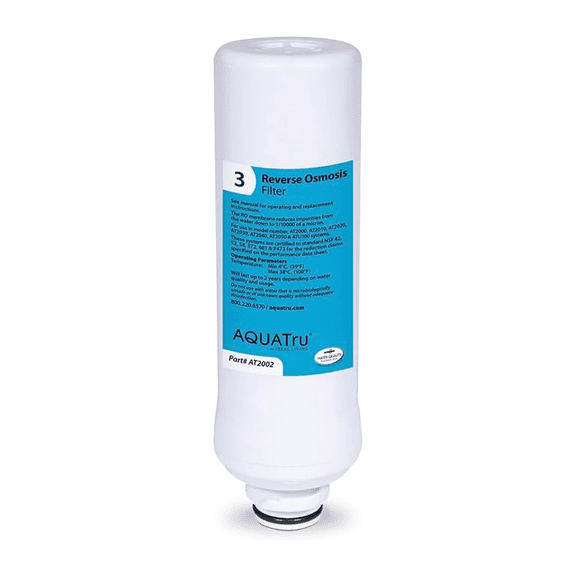 AquaTru Stage 3 Reverse Osmosis Replacement Filter for Countertop Water Purifier