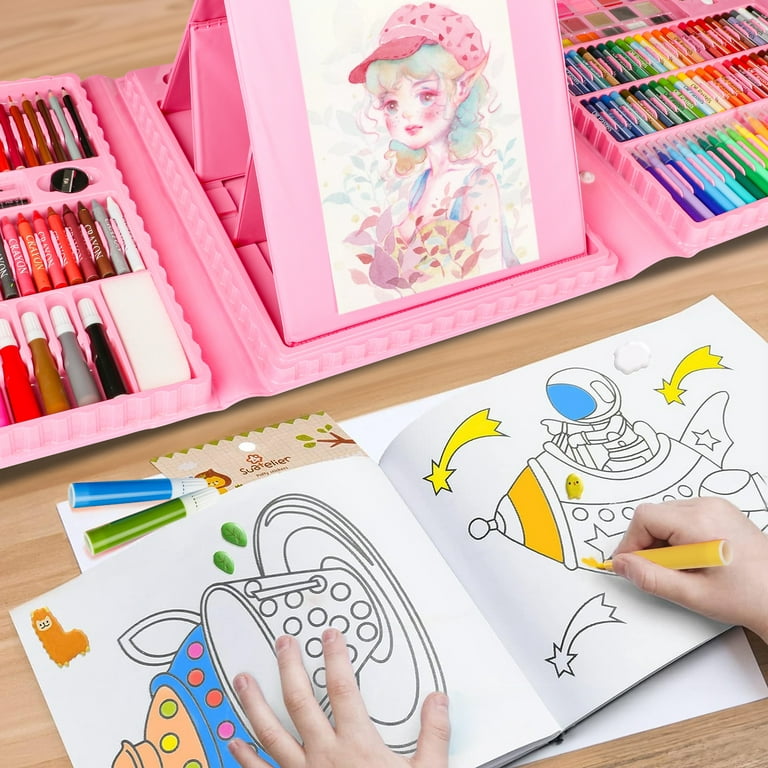 208pcs Kids Children Painting Drawing Tools Set With Colored