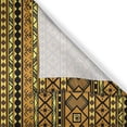 thumbnail image 3 of Ambesonne Tribal Kitchen Curtains, Geometric Folk, 55"x39", Amber Yellow and Black, 3 of 3