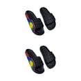thumbnail image 2 of Qarigey 1 par de chanclas para hombre y mujer, zapatillas para caminar en la playa de estilo informal portátil, sandalias de tacón plano para Negro Tamaño 37-38 2piezas, 2 of 6