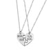 thumbnail image 1 of Collar con colgante de corazón de rompecabezas de 2 piezas, ideal como regalo de graduación para hermana mayor y pequeña., 1 of 5
