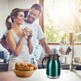 thumbnail image 2 of SSAWcasa Thermal Coffee Carafe Dispenser Large Capacity 68oz Stainless Steel Thermos Flask Unbreakable Double Wall Vacuum Water Tea Pot Beverage Pitcher for Party(Green), 2 of 6