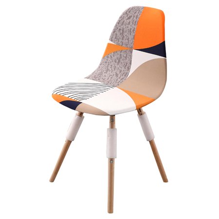 Shell Seat Cover Geometric Printed Conferences Hotel Kitchen Soft Polyester Slipcover , color 3