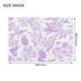 thumbnail image 4 of 2 Piece Soft Bathroom Rug Set Lilac Floral Motifs Bath Mat and U-Shaped Toilet Contour Rug (16"x24"+20"x24"), 4 of 9
