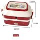 thumbnail image 2 of 2024 Portable Lunch Box Fwith Compartments Storage Containers Red, 2 of 5