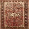 thumbnail image 1 of Ahgly Company Indoor Square Traditional Saffron Red Persian Area Rugs, 8' Square, 1 of 6