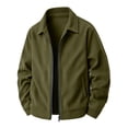 thumbnail image 6 of Mens Zip Up Corduroy Jacket Long Sleeve Fashion Stylish Jackets Spring Fall Warm Zip Up Sweatshirt Jacket for Work Dress Sweatshirts with Pockets, 6 of 6