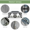 thumbnail image 2 of Kullavik 12'x20' Hardtop Gazebo, Outdoor Double Roof Canopy with Netting and Curtains, Galvanized Metal Frame, Sunshade for Patio, Backyard, Deck and Lawns-Gray, 2 of 7