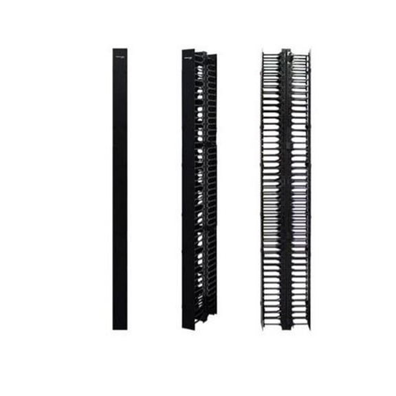Wavenet WAVVCMC41278D 78" Double-Sided Vertical Cable Manager Black