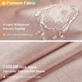 thumbnail image 4 of Thick Imitation Linen Shower Curtain Luxury Waterproof Bathroom Bath Curtains Solid Color for Bathtub Bathing Cover with Hooks (Apricot-white hooks,W180xH200cm), 4 of 7