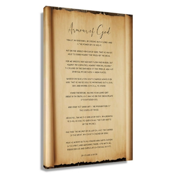 Ephesians 6 10-18 Bible Verse Wall Art Vintage posters For Bedroom Giclee On Canvas Nursery Decorations Unframed 12x18 in