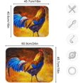 thumbnail image 2 of Color Big Rooster Dish Drying Mat for Kitchen Counter 18" x 16" inch - Absorbent Reversible Microfiber Dish Mat, Heat Resistant Drying Pad Dish Drainer Mats for Countertop - Yellow, 2 of 2