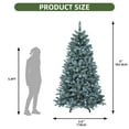 thumbnail image 3 of Uforic 6ft Pre-Lit Hinged Spruce Artificial Christmas Tree with 880 PVC Branch Tips & 450 Lights, Blue, 3 of 8