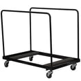 thumbnail image 1 of Flash Furniture NG-DY60-GG Table Pliante Dolly avec (10) Table Ronde Capacité de 60 Pouces - Acier, Noir, 1 of 1
