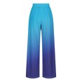 thumbnail image 4 of UYISJ Women's Colorblock Sweatpant Elastic Waistband Drawstring Gradient Bottom Loose Pants Lounge Trousers Sky Blue 5XL, 4 of 6