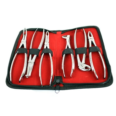 Bdeals English Pattern Dental Extracting Forceps 6 PC Set Dental Instruments New
