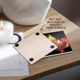 thumbnail image 4 of 3drose, Image of Fractal Multi Color Melting Feathers on Black, Set of 8 Ceramic Tile Coasters, 4 of 7