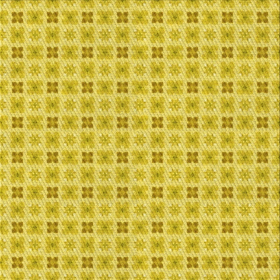 Ahgly Company Machine Washable Indoor Square Transitional Banana Yellow Area Rugs, 7' Square