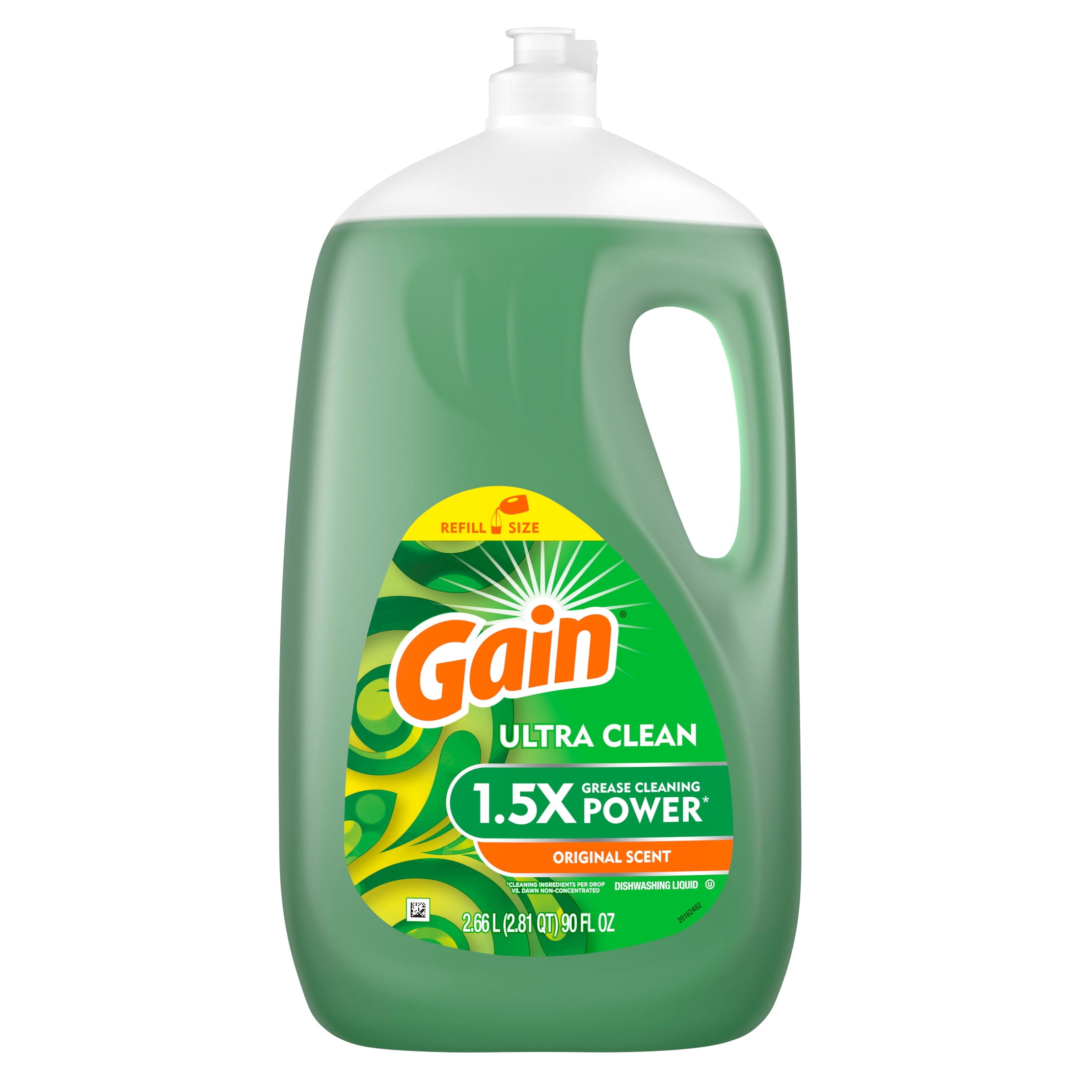 Gain Ultra Dishwashing Liquid Dish Soap, Original Scent, 90.0 fl oz