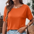 thumbnail image 5 of Short Sleeve T Shirts for Womens Summer Business Casual Tops Loose Basic Outfits, 5 of 6
