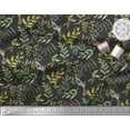 thumbnail image 3 of Soimoi Black Cotton Voile Fabric Neem Watercolor Print Sewing Fabric Yard 42 Inch Wide, 3 of 3