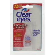 Clear Eyes Redness Relief Eye Drops, 0.2 Fl Oz, 12 Pack