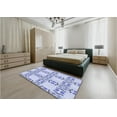 thumbnail image 5 of Ahgly Company Machine Washable Indoor Square Transitional Lavender Blue Area Rugs, 8' Square, 5 of 7