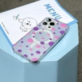 thumbnail image 6 of Compatible with iPhone 15 Pro Max Cute Case Wave Dot Pattern Magnetic Laser Holography Bling Frosting Funny Fashion Protection Shockproof Cover for Women Girls Purple, 6 of 12