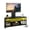 Black, variant on Craftian Height Adjustable TV Stand Mount with Power Outlet, Swivel Entertainment Center with LED Lights for TVs up to 70 inches, Gray