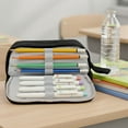 thumbnail image 4 of allydrew 4 Compartment Large Capacity Pencil Case, Pencil Pouch for Stationery Tools, Black, 4 of 6