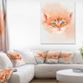 thumbnail image 1 of Aquarelle Chat Brun Mignon - Impression sur Toile Animal, 1 of 3