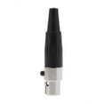 thumbnail image 1 of Bunblic 2xMini 3 Pin XLR Female Cable Connector for Pro Microphones, Black And Sliver , Black, 3 Pcs, 1 of 7