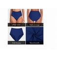 thumbnail image 6 of FEOYA Bikini Bottoms for Women Mid Rise Full Coverage Swimsuit Bottoms Ladies Swim Briefs Basic Bathing Suit Swimwear Blue, 6 of 9