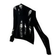 thumbnail image 5 of Sweaters for Women, Women's Hollow Out Ripped Sweater Dark Style For Fall And Winter, Sweater(Black,One Size), 5 of 7