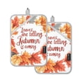thumbnail image 7 of Yayeee Pot Holders Kitchen Heat Resistant with Pocket 7"x9.8" Cotton Oven Cooking Hot Pads, Leaves Pattern, 7 of 7