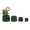Green, variant on mdj pottery Set of 4 White Ceramic Brushed Texture Planters with Drainage Holes, 6 to 14 inch Indoor Outdoor Pots for Orchids, Succulents and Cacti