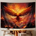thumbnail image 4 of Fantasy Phoenix Bird Tapestry for Men, Red Anime Animal Hippie Tapestry Wall Hanging for Bedroom, Aesthetic Cool Tapestry Beach Blanket College Dorm Home Decor 60"X40", 4 of 4