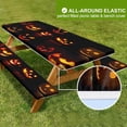 thumbnail image 4 of Maplenight 3-Piece Outdoor Table Cover Set - Halloween Elastic Waterproof Fitted Tablecloth with 2 Bench Covers for Camping/Picnic/Beach/Party - Rectangle Table Cloths for Party Decorations, 4 of 6