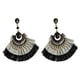 thumbnail image 2 of 2 piezas de pendientes colgantes con borlas, elegantes pendientes de diamantes de imitación para mujeres y niñas Negro, 2 of 9