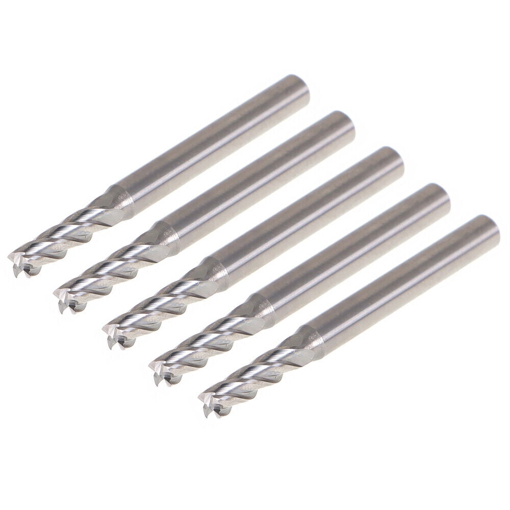 munirater 5× 5/32" 4 Flute Carbide End Mill 2" Overall Length