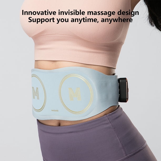 Xihbxyly Cinturón de Masaje, Tecnología de Electroestimulación Por Impulsos, Compresa Caliente y Succión Magnética, Alivio Abdominal y Lumbar, Fitness En Casa y Recuperación Muscular, Diseño Delgado