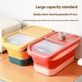 thumbnail image 4 of Inteprter Caja de almacenamiento de arroz plegable de ABS con tapa para perros y gatos, con sellado plegable y tapa para granos y arroz. Almacenamiento y organización del hogar tipo+2, 4 of 6